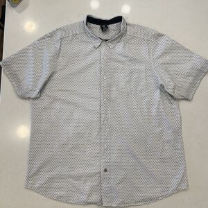 Blue Gear 3XL 100% Cotton Shirt Y2K Geometric Print